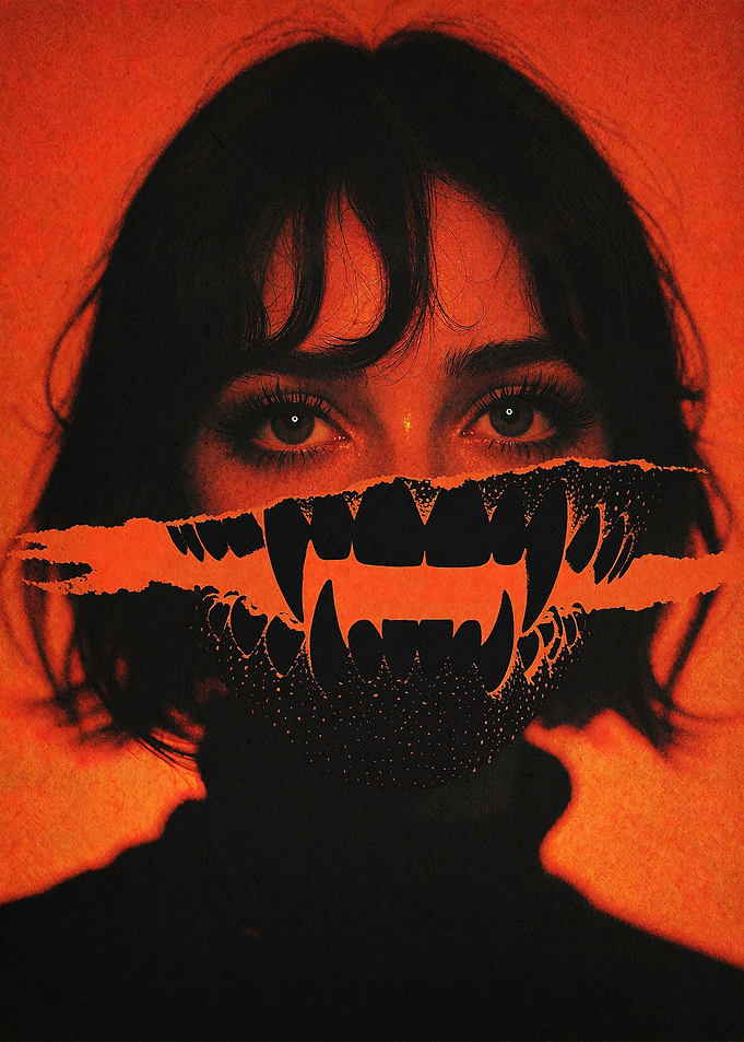 Vampire Teeth Red Aesthetic Art