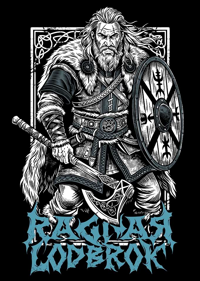 Ragnar Lothbrok Viking Warrior Illustration