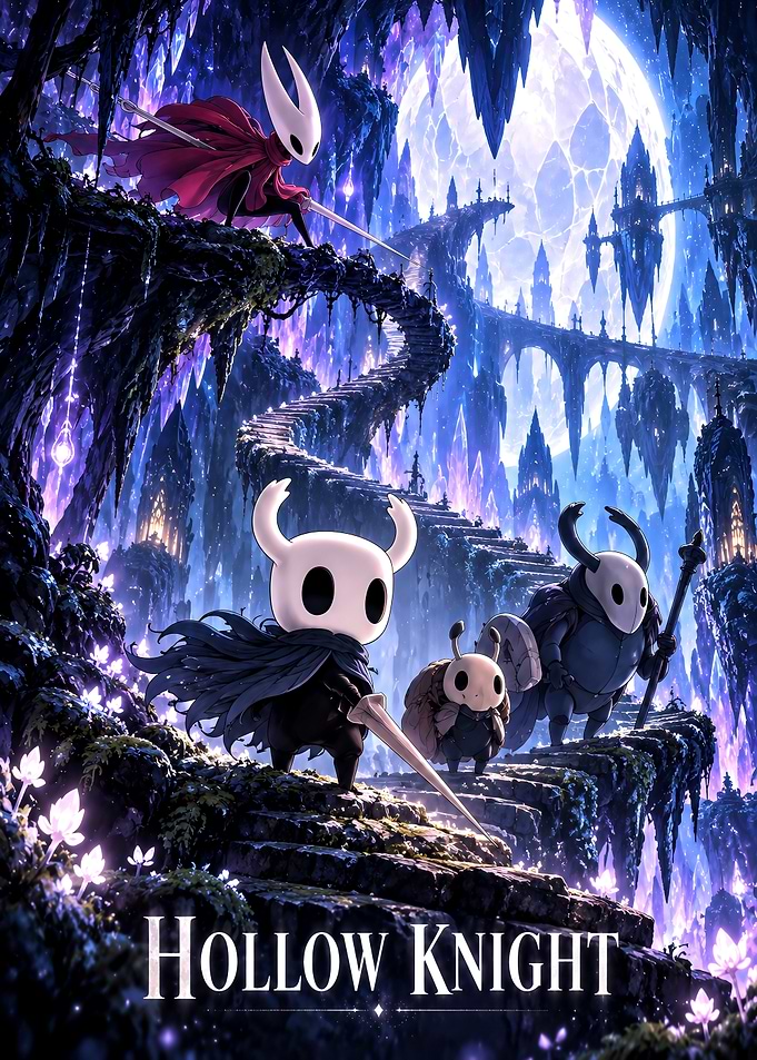 Hollow Knight Fantasy Adventure Poster