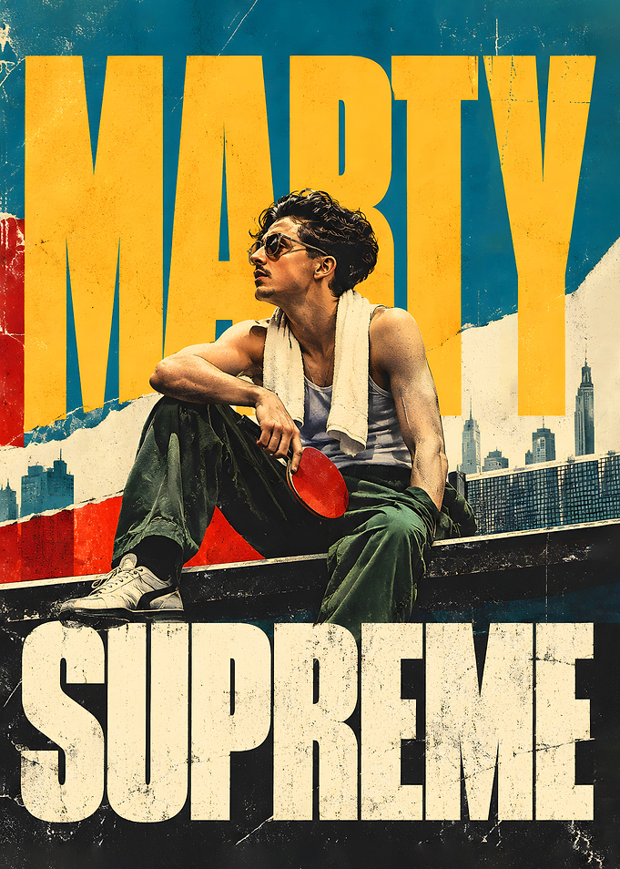 Marty Supreme - Vintage Style Movie Poster