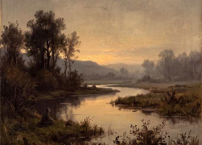 By a River at Sunset