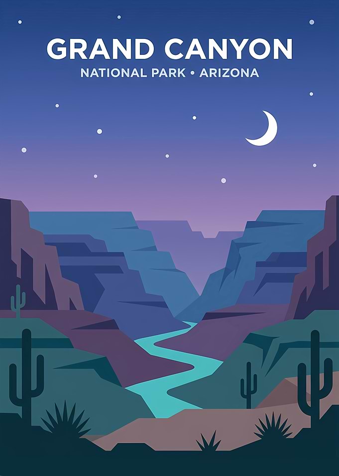 Grand Canyon National Park Travel Poster