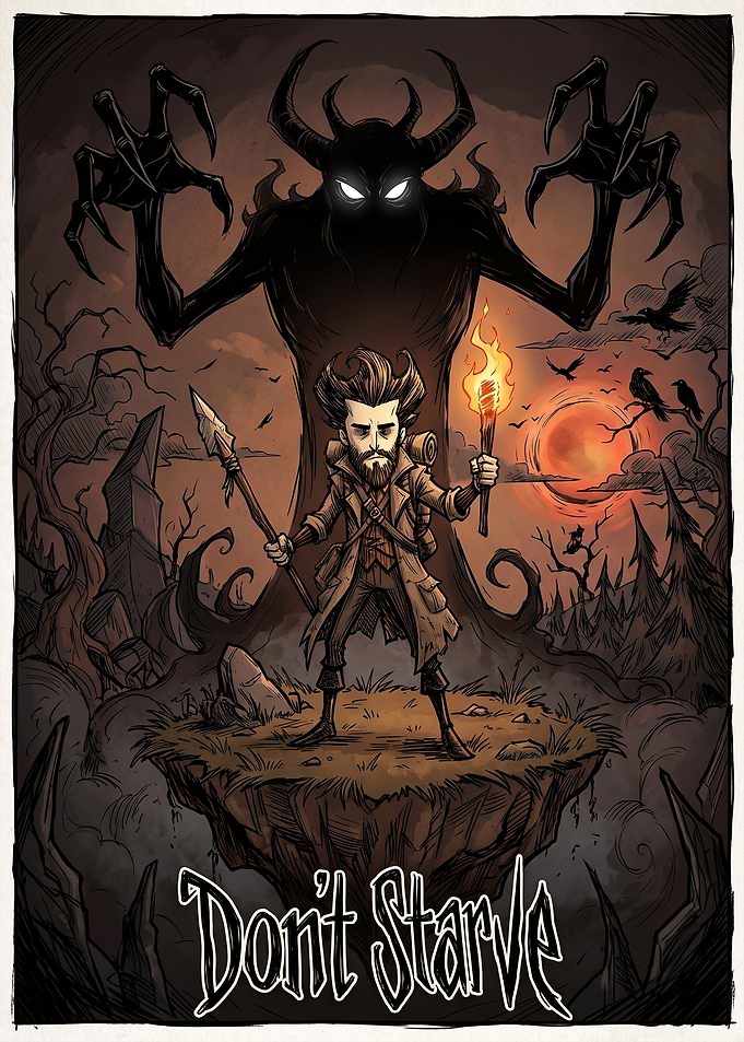 Don't Starve Wilson and Maxwell Poster