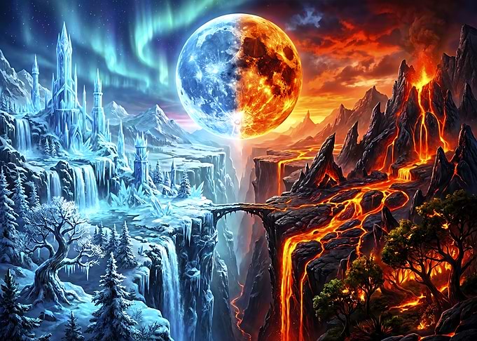 Duality of Ice and Fire Landscape