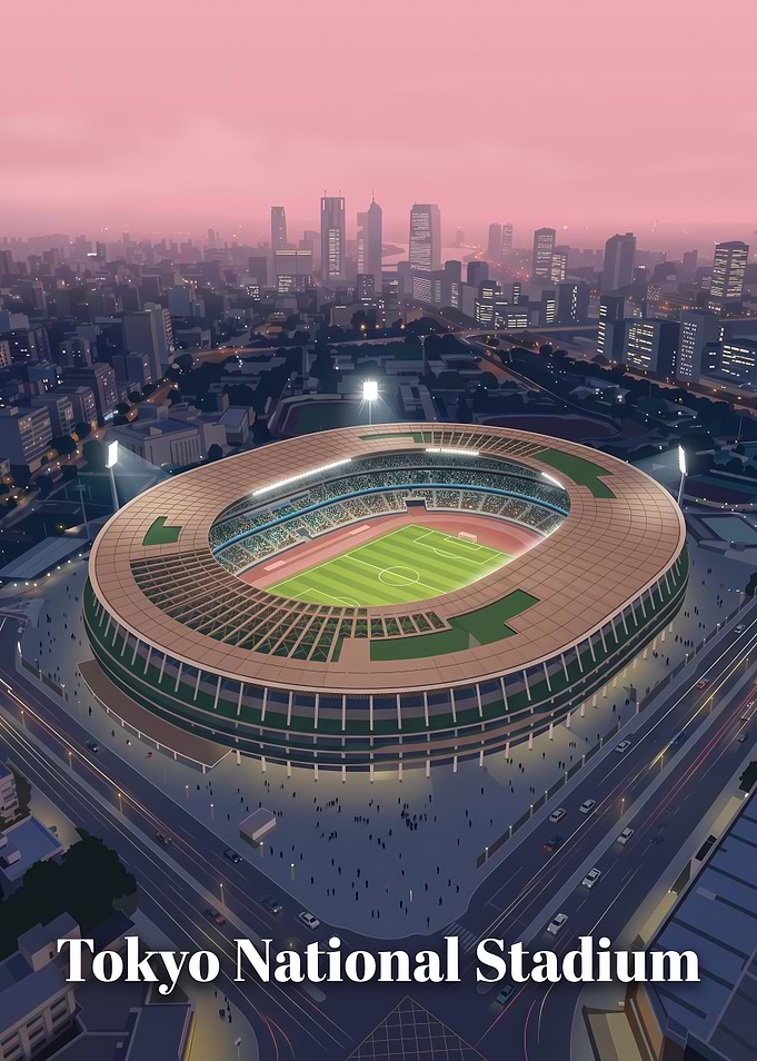 Tokyo National Stadium Aerial View