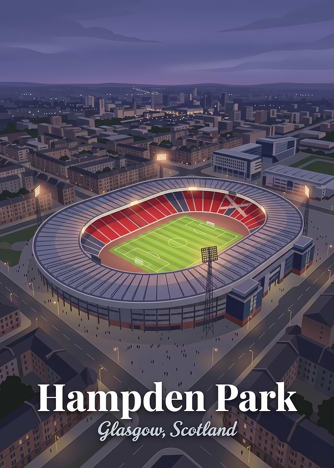 Hampden Park Glasgow Scotland Poster