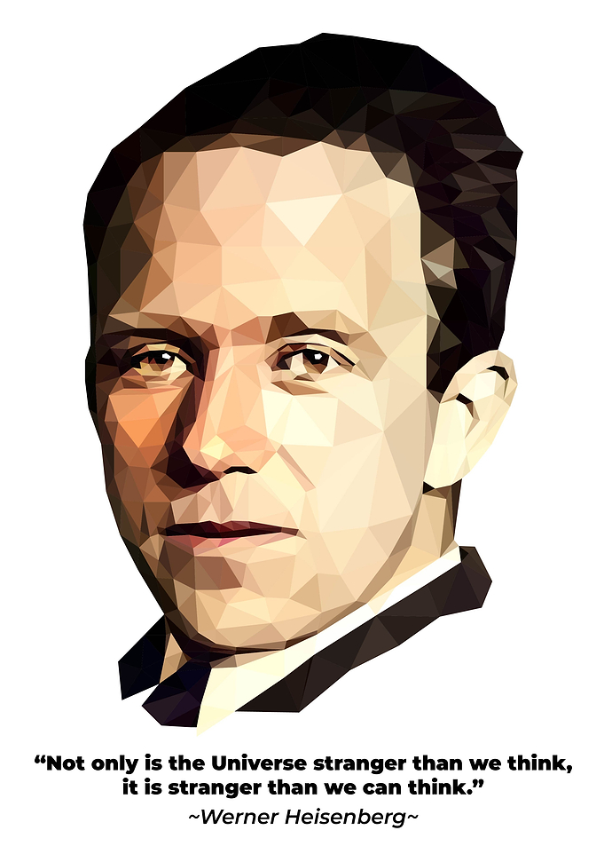 Werner Heisenberg Low Poly Portrait