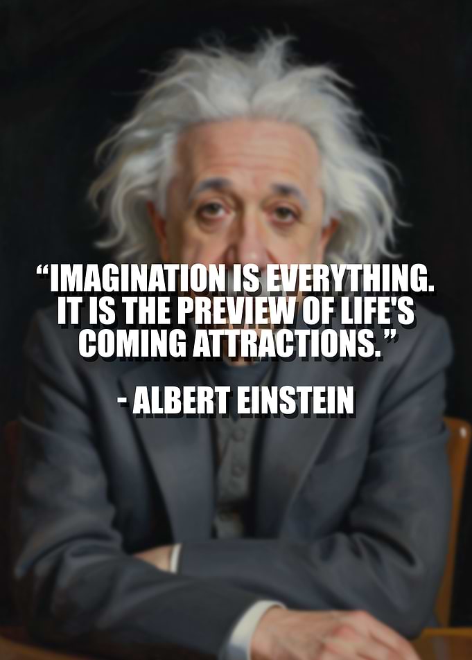 Albert Einstein Inspirational Quote Poster