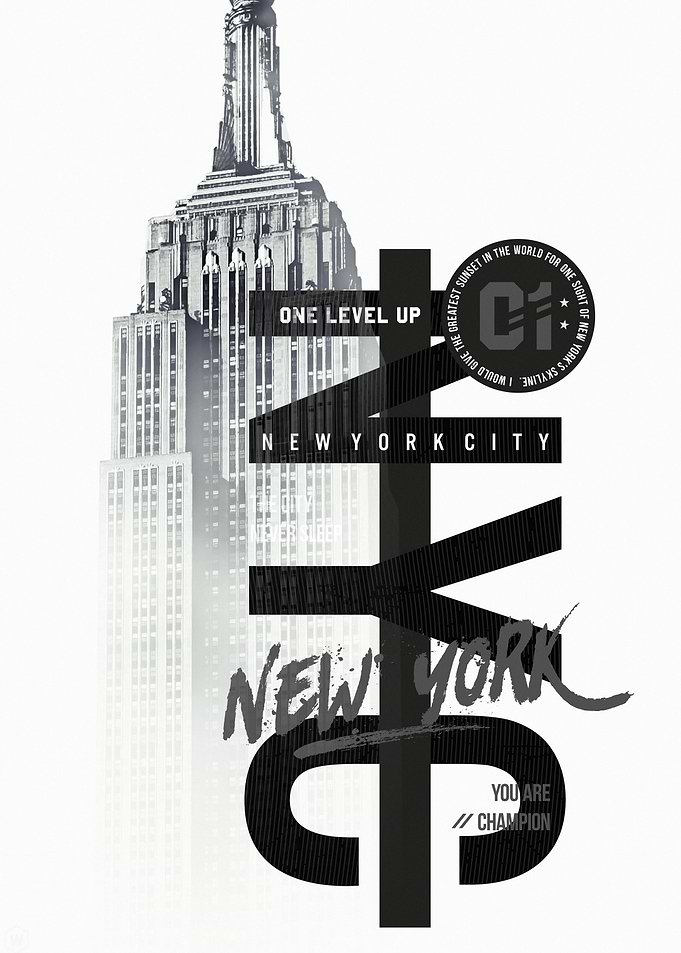New York City Skyline Graphic Design