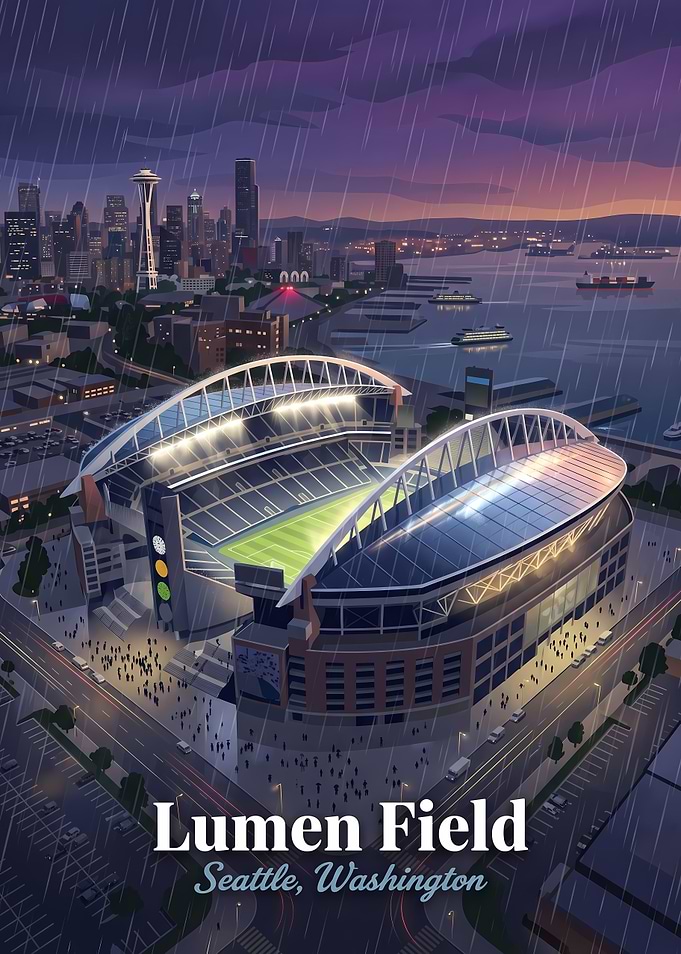 Lumen Field Seattle Stadium Poster