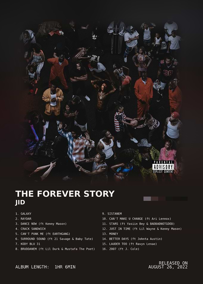 JID The Forever Story Album Poster