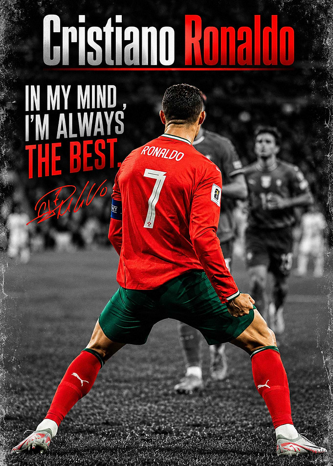 Cristiano Ronaldo Motivational Soccer Poster