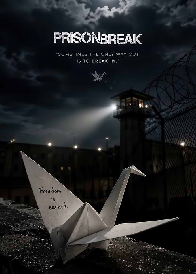 Prison Break Origami Crane Poster
