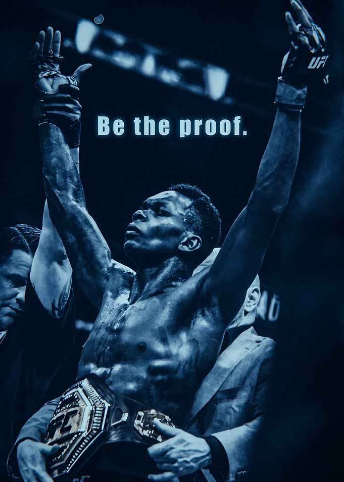 Israel Adesanya UFC Champion Poster