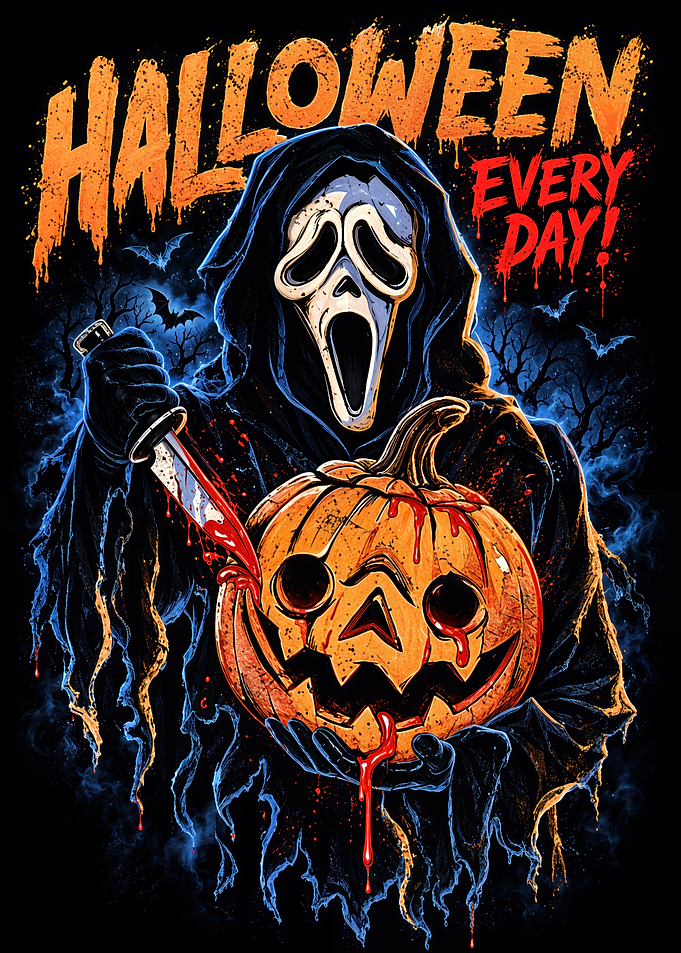 Halloween Every Day Ghostface Pumpkin Art