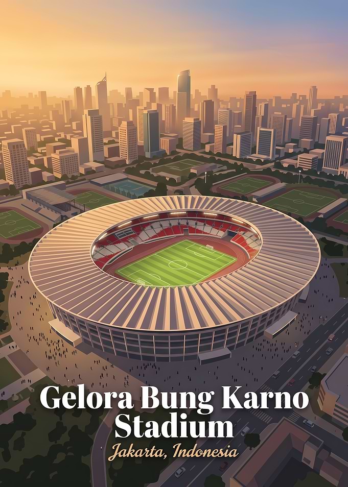 Gelora Bung Karno Stadium Jakarta Poster