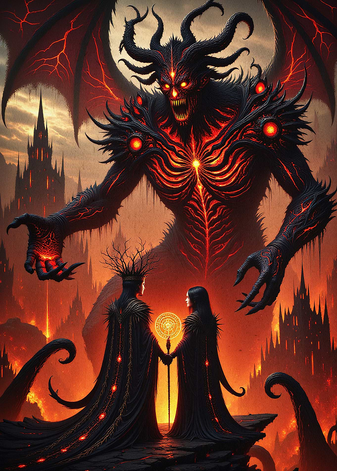 Demon Overlord Dark Fantasy Poster