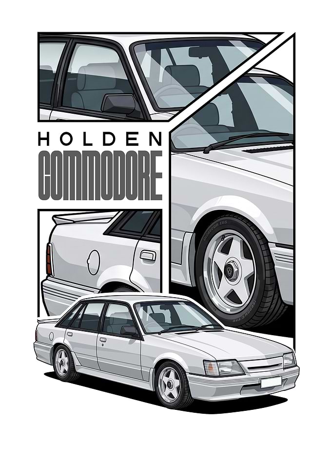 White Holden Commodore VK