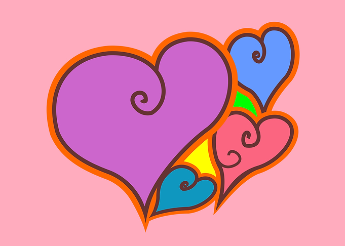 Colorful Swirly Heart Illustration