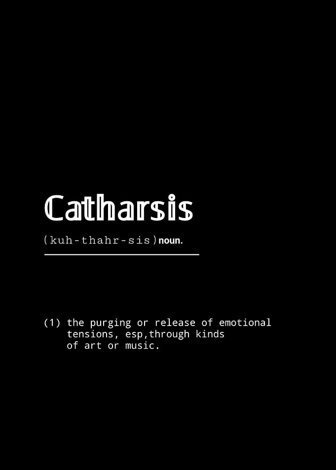 Catharsis Definition Minimalist Poster
