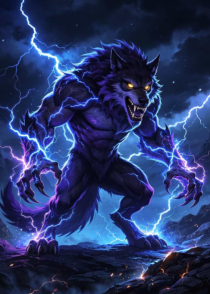 Electric Werewolf Storm Beast