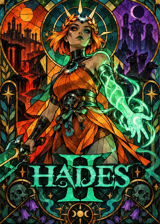Hades II Stained Glass Poster