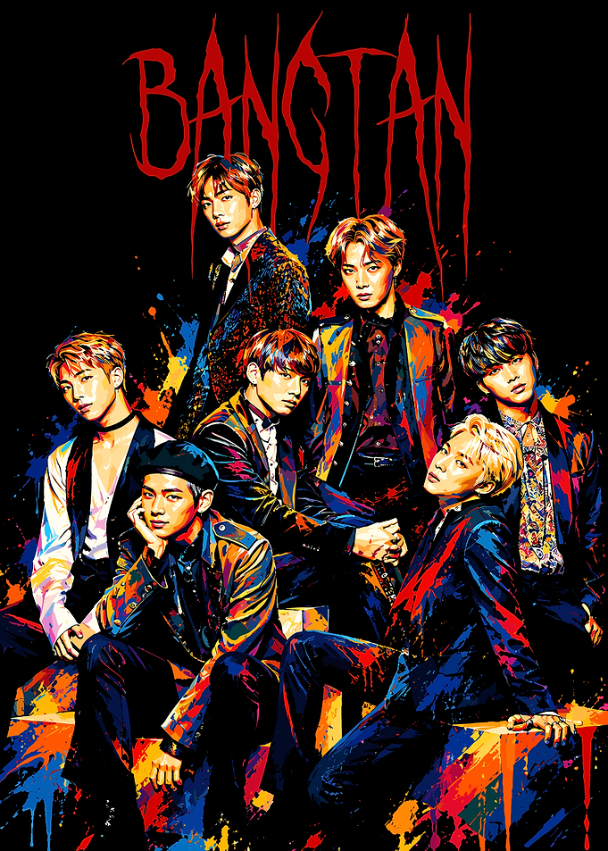 BTS Bangtan Boys Pop Art Poster