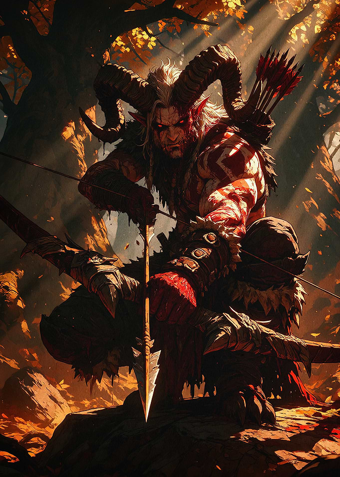 Demon Archer Dark Fantasy Poster