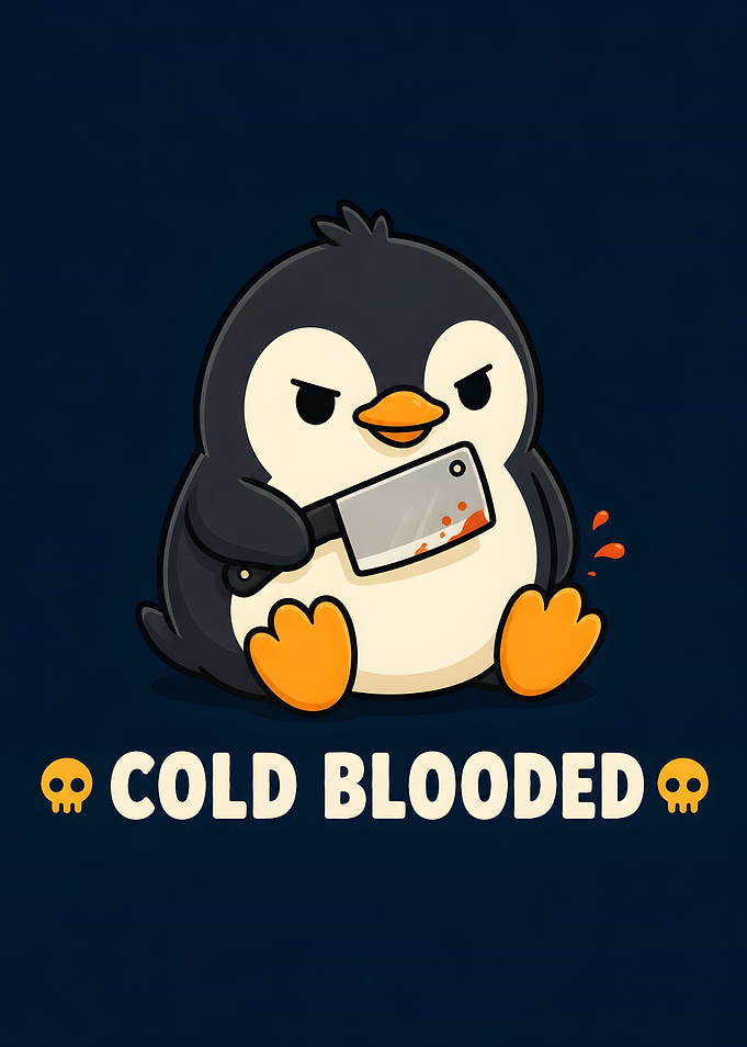 Cold Blooded Cute Penguin Illustration