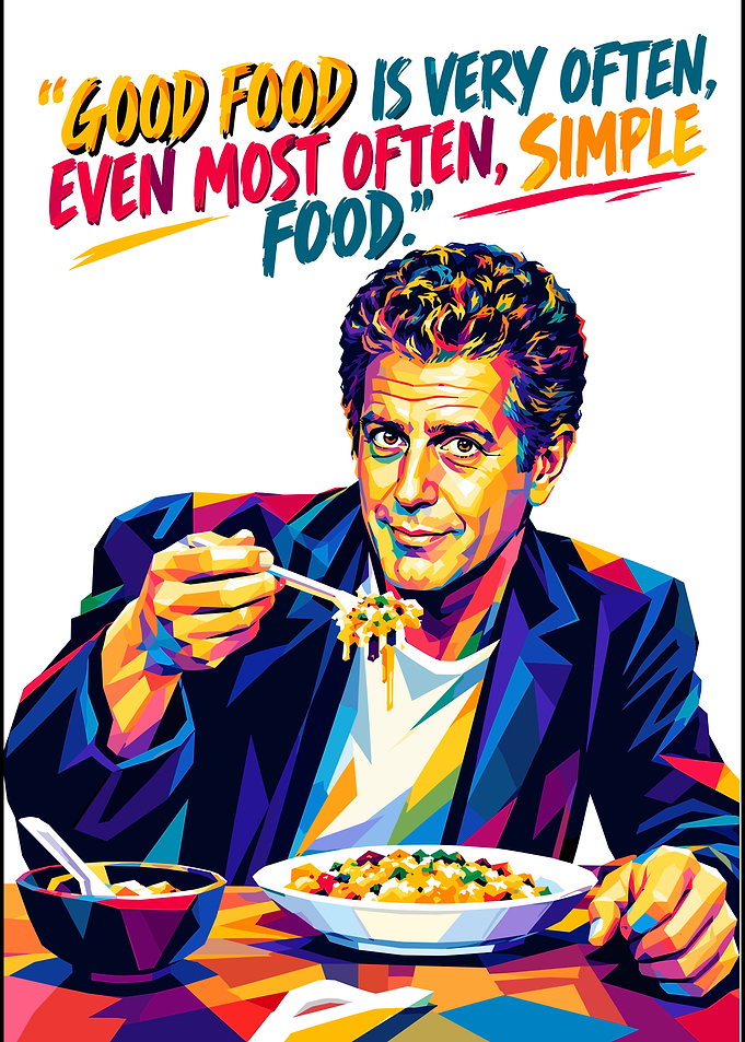 Anthony Bourdain Pop Art Portrait