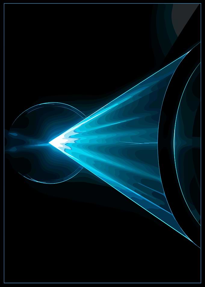 Abstract Blue Light Beam Fractal