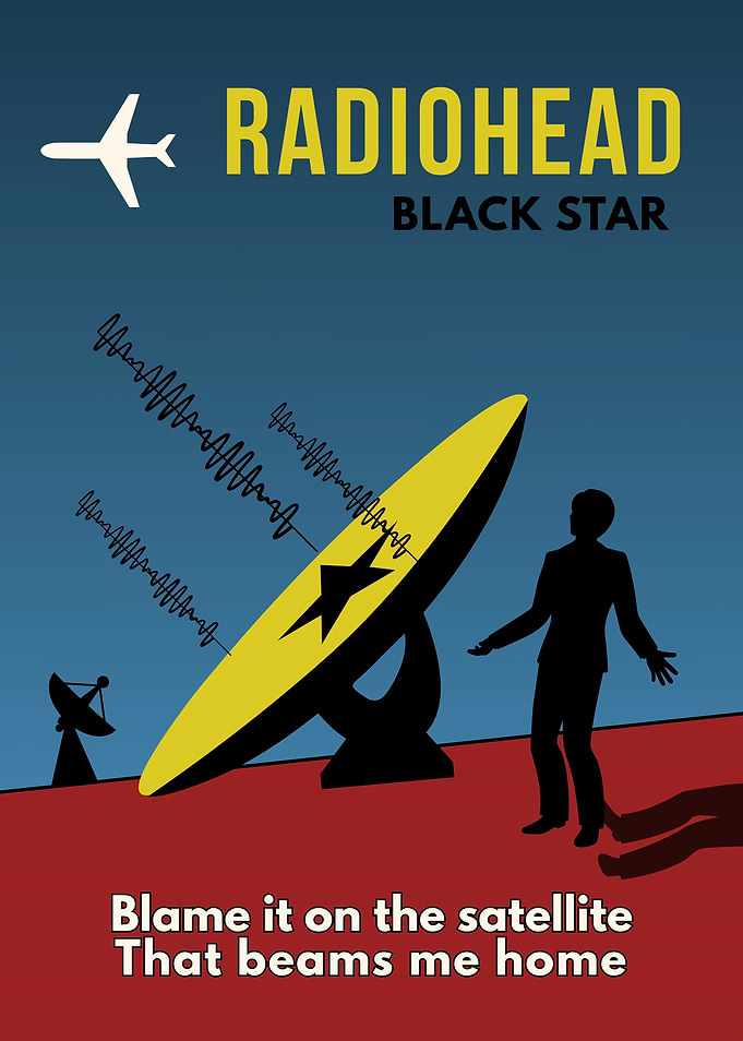 Radiohead Black Star Minimalist Poster