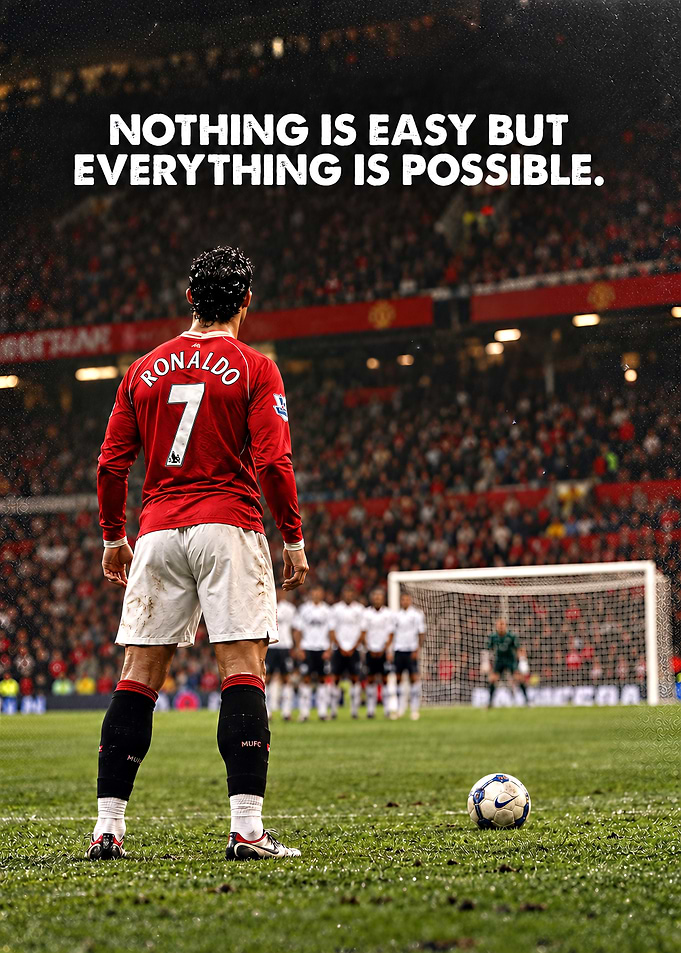 Cristiano Ronaldo Inspirational Football Poster