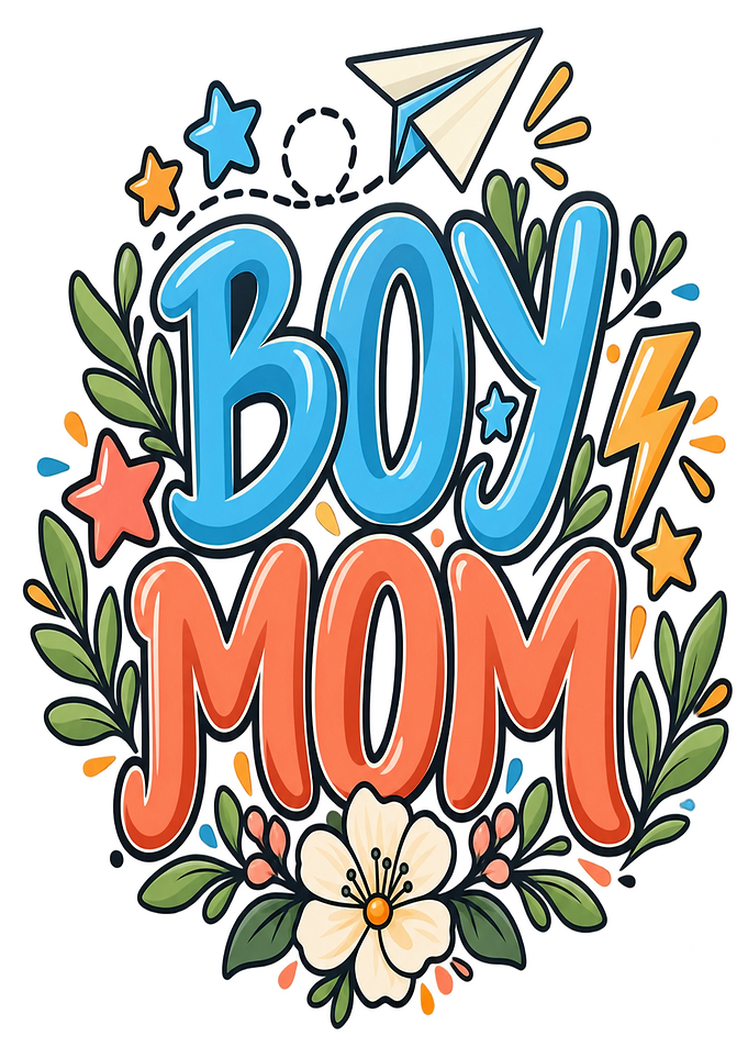 Boy Mom Typography Design
