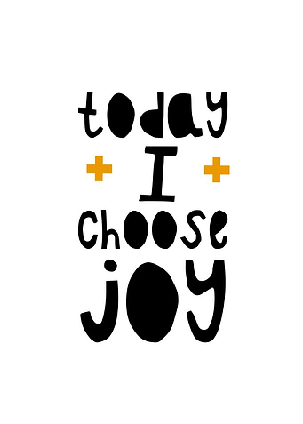 Today I Choose Joy Typography Poster