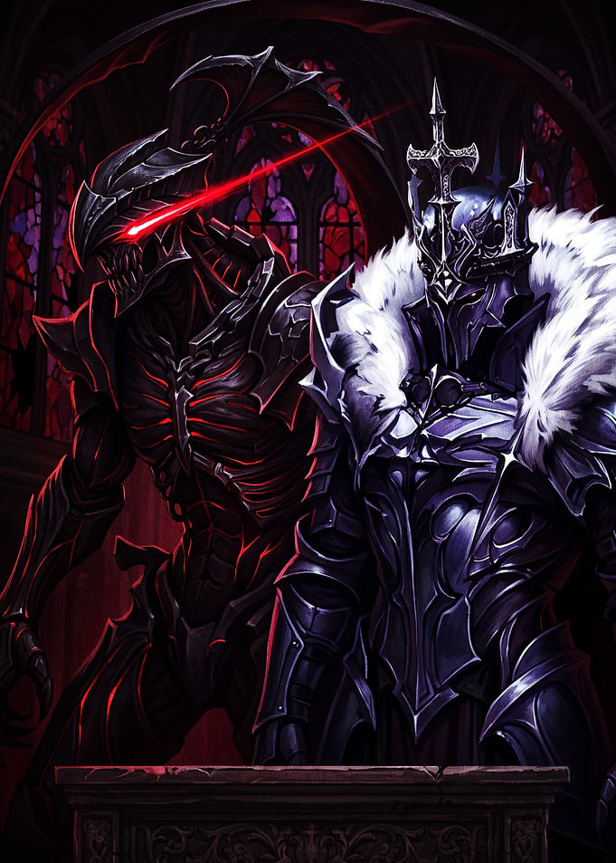 Dark Fantasy Knight and Demon