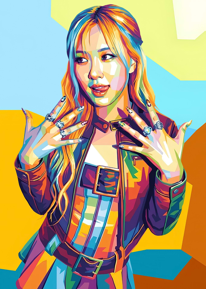 Rosé Blackpink Pop Art Portrait