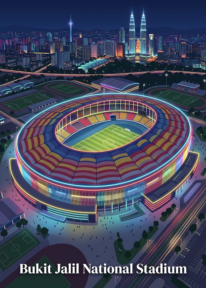 Bukit Jalil National Stadium Night View