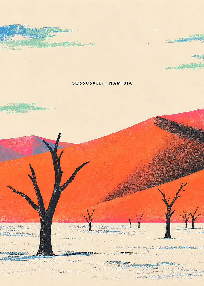 Sossusvlei Namibia Desert Landscape Poster