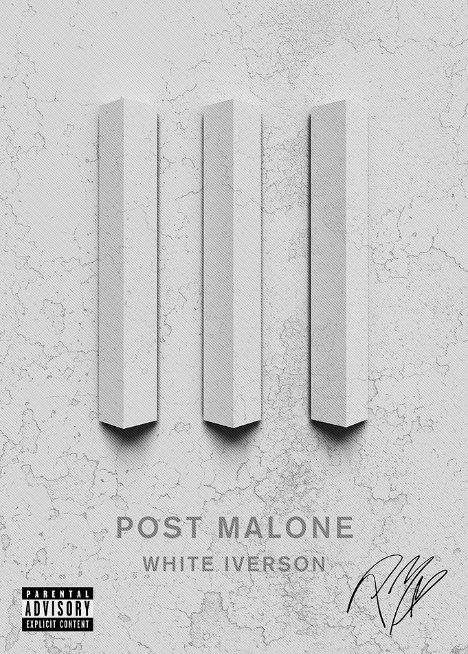 Post Malone White Iverson Poster