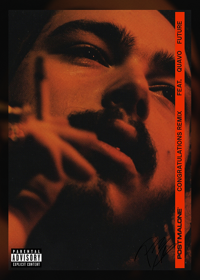 Post Malone Congratulations Remix Poster