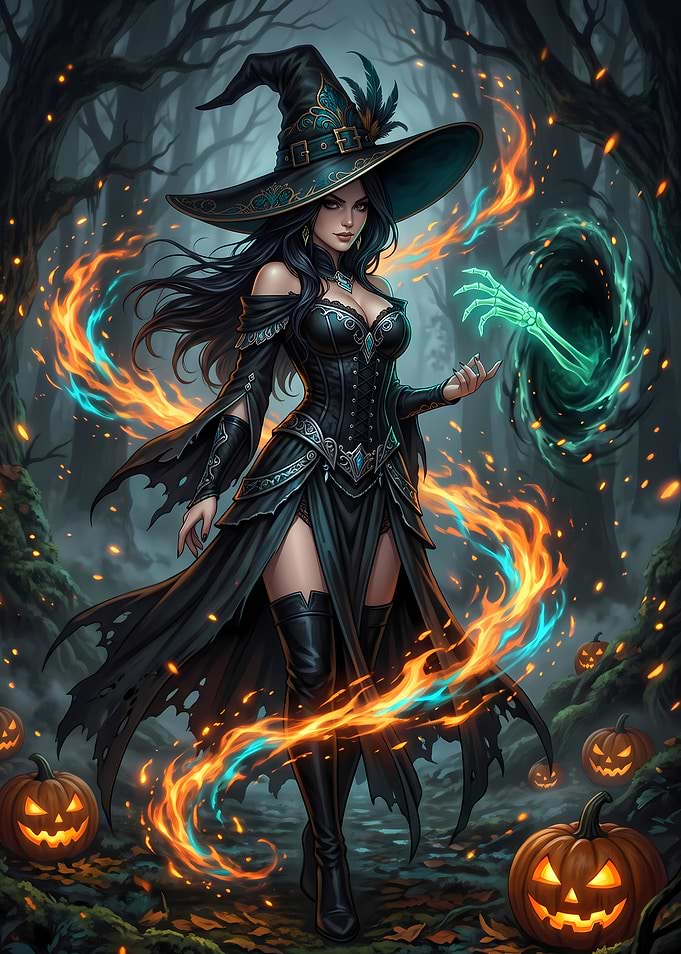 Enchanting Witch Summoning Magic