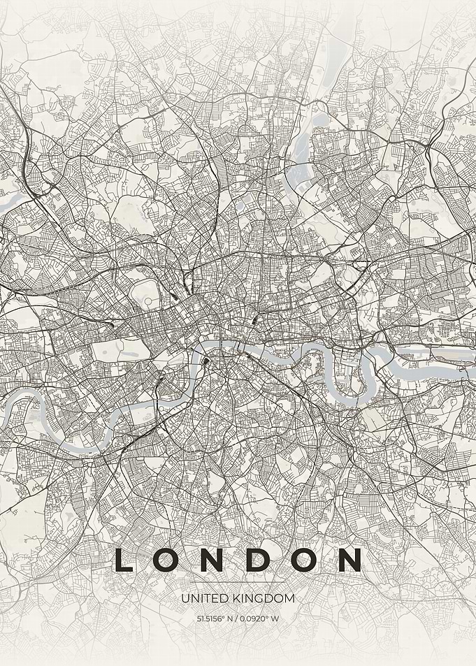 The London City Map Poster