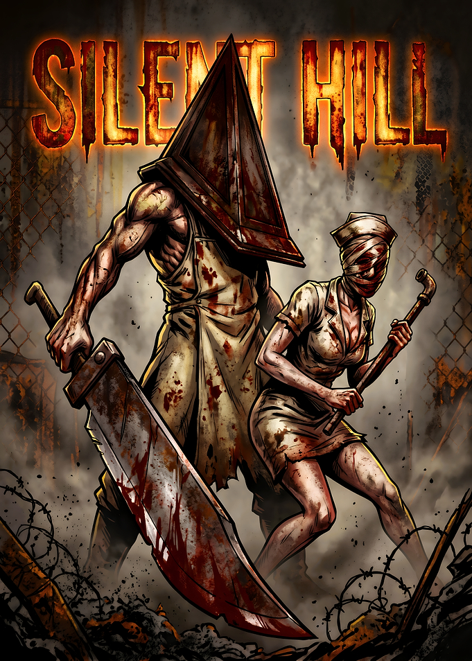 Silent Hill Pyramid Head and Nurse