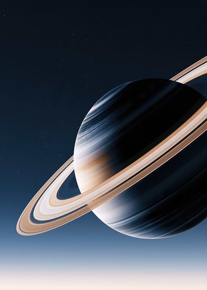 Stunning Saturn Planet with Rings