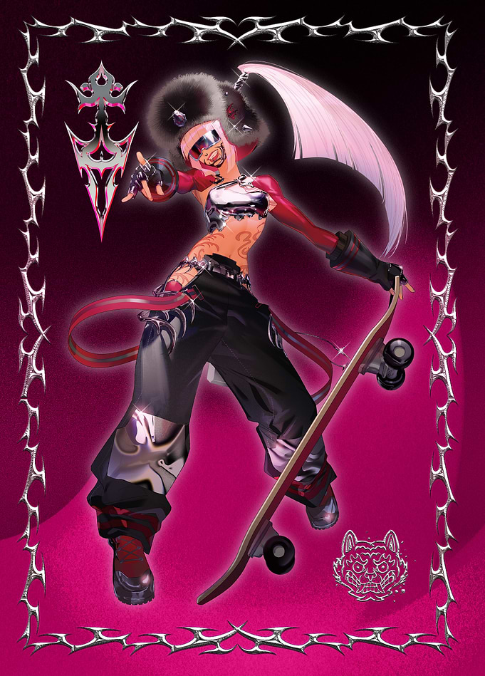 League of Legends - Akali in Chrome Y2K Glam