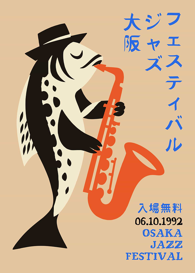 Osaka Jazz Festival Fish Poster
