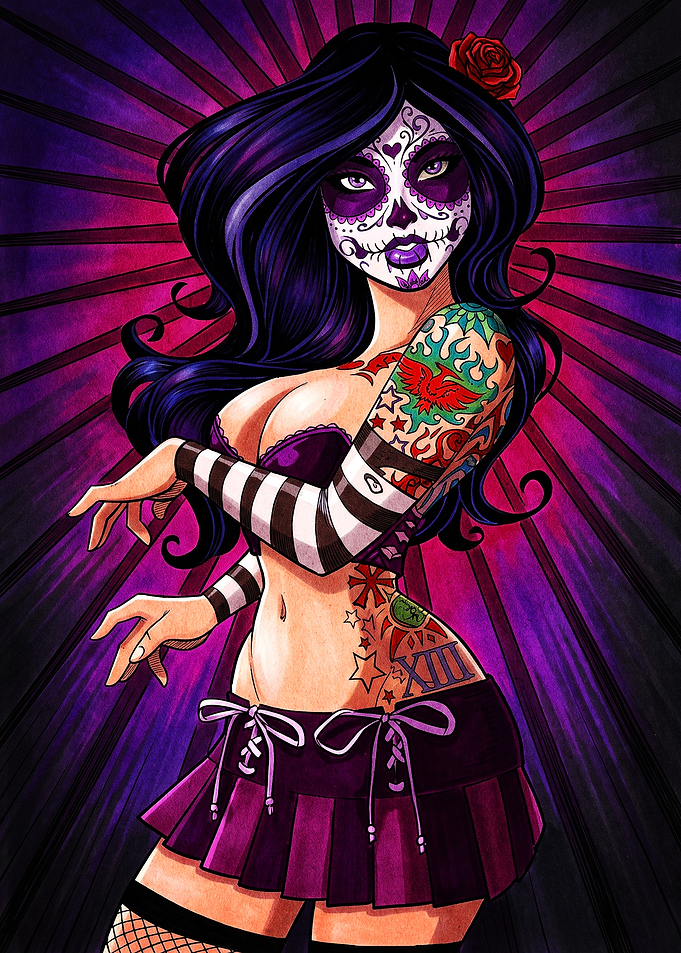 Day of the Dead Pin-up Girl