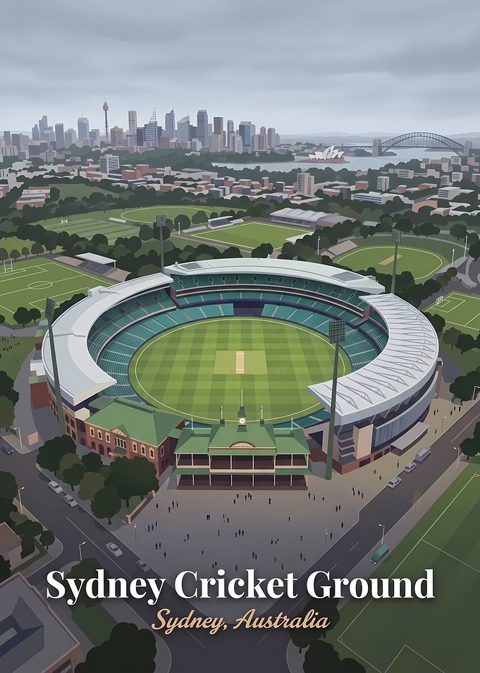 Sydney Cricket Ground Travel Poster