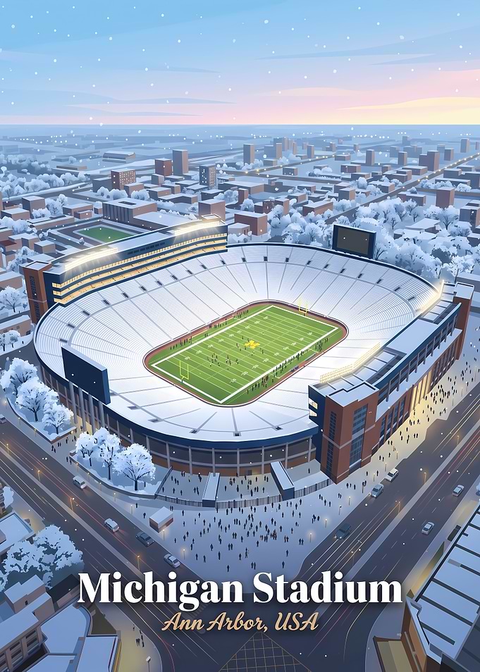 Michigan Stadium in Winter